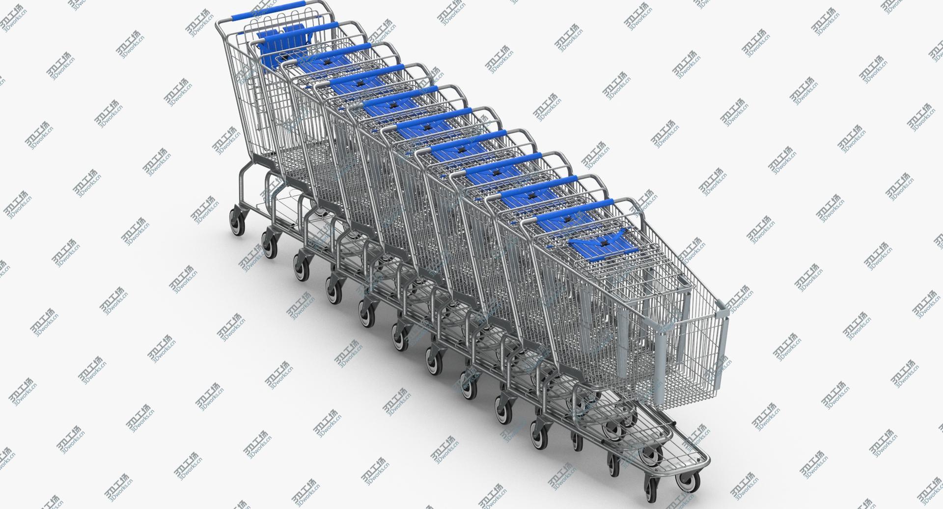 images/goods_img/2021040233/Metal Shopping Carts 01 Blue Row of 10 3D/1.jpg